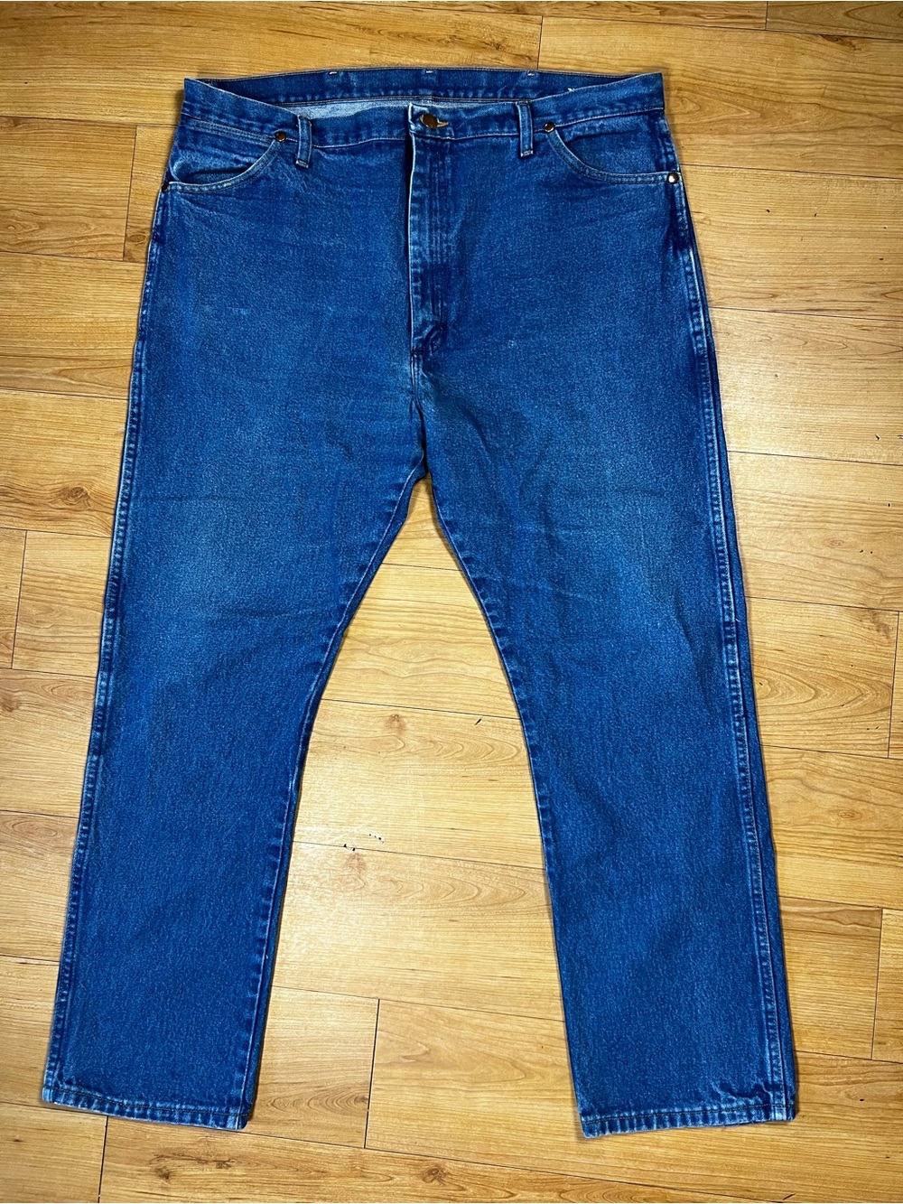 Wrangler 13MWZ Cowboy Cut Original Fit Jeans Mens 42x32 Blue 100% Cotton